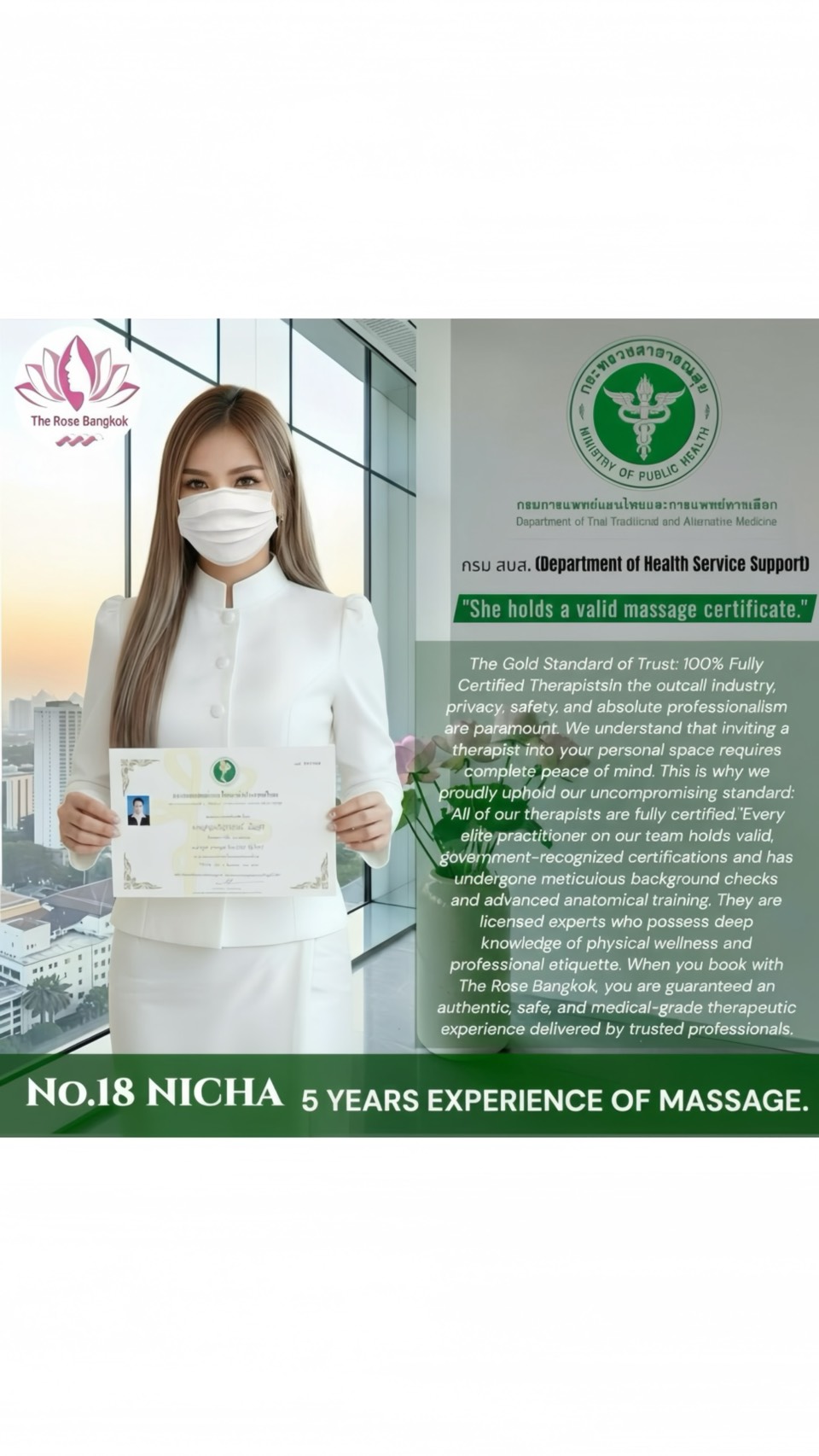 No.18 Nicha (Premium Oil Specialist & Fluent English Speaker)